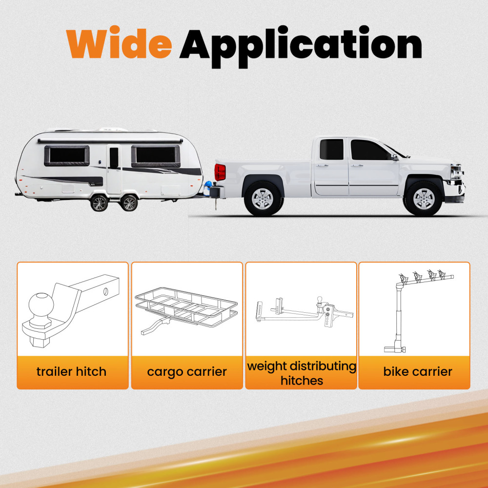 2 Class 3 Hitch for 2007-2021 compatible for Toyota Tundra Rear Receiver Bolt-On 6000lbs