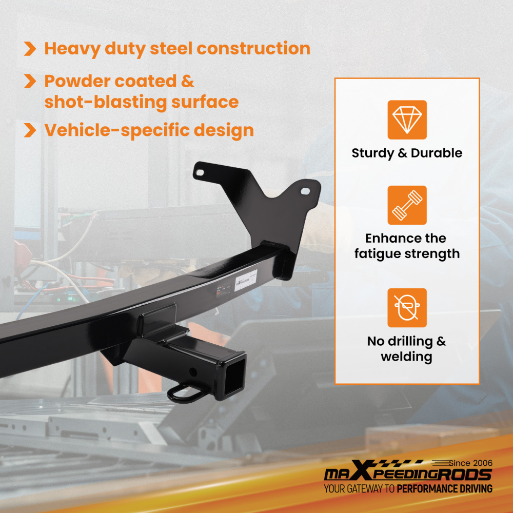2in Class 3 Hitch compatible for Toyota Grand compatible for Highlander 2024-2025 Carbon Steel 750lbs