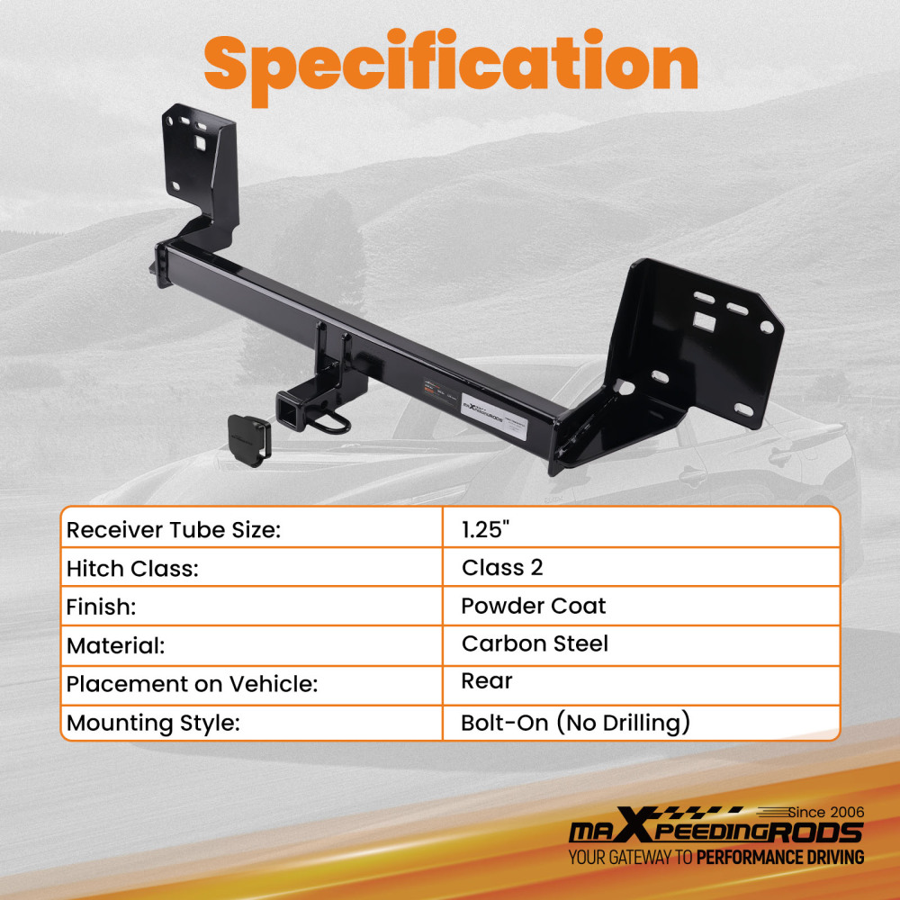 1.25 Class 2 Trailer Hitch compatible for Toyota Prius 2023-2026 Rear Heavy Duty
