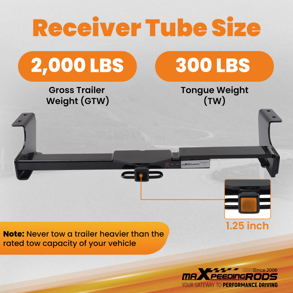 1.25 Class 2 Hitch compatible for Toyota Prius 2004-2009 Rear Trailer Receiver Tow