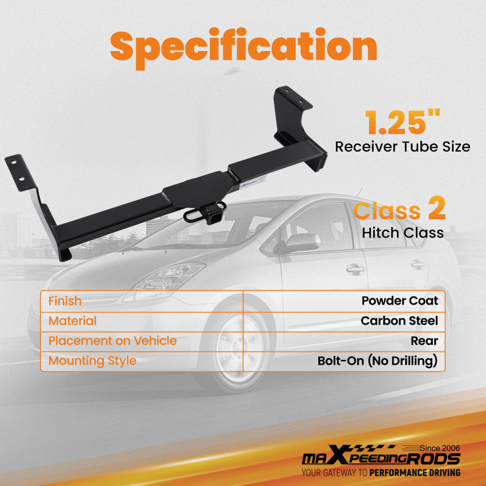 1.25 Class 2 Hitch compatible for Toyota Prius 2004-2009 Rear Trailer Receiver Tow