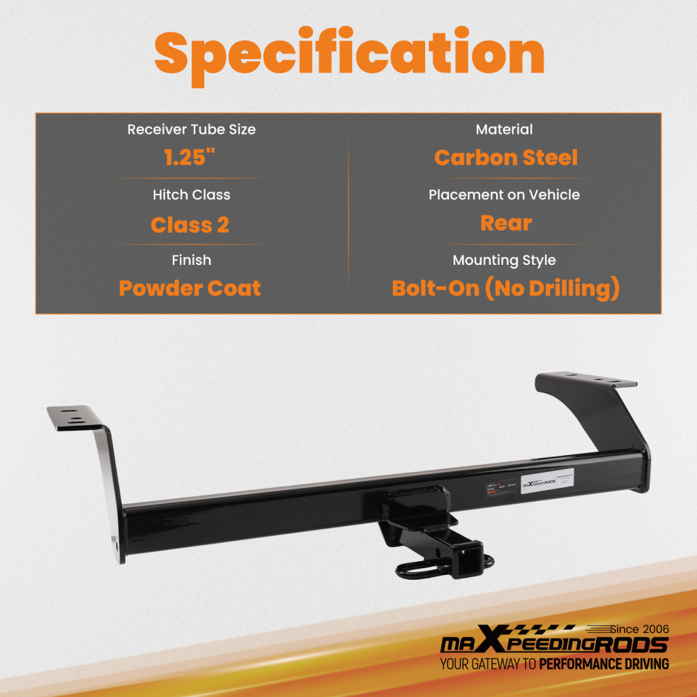 Class 2 Hitch Receiver compatible for Ford Fusion 2013-2020 Rear Mount 1.25 525lbs TW