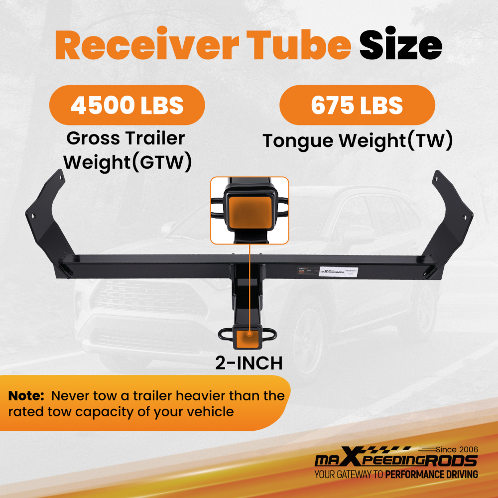 Class 3 Trailer Hitch compatible for Toyota RAV4 Prime/Venza 2021-2024 2in Receiver