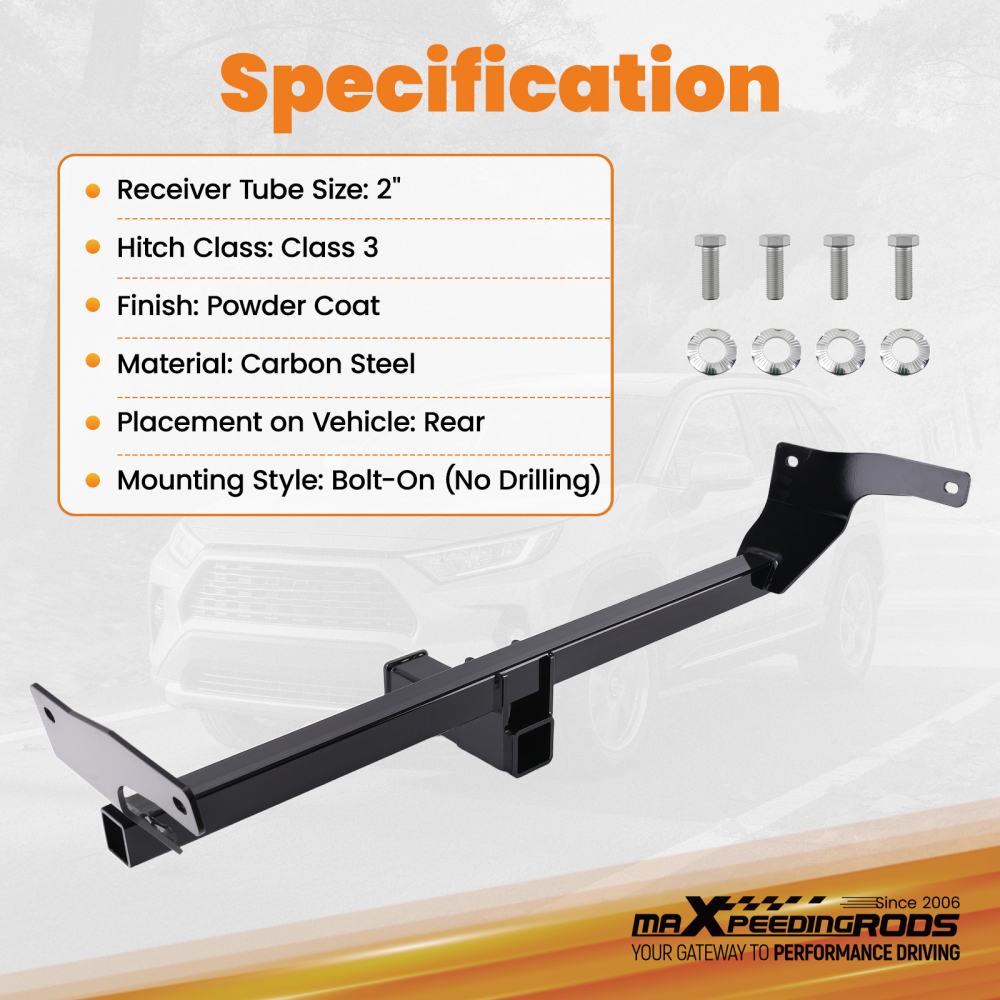 Class 3 Trailer Hitch compatible for Toyota RAV4 Prime/Venza 2021-2024 2in Receiver