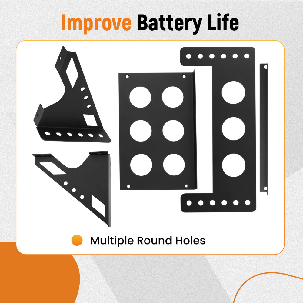 Metal Steel Battery Mounting Box Fits up to a 10.63” × 7.06” × 7.5” Battery