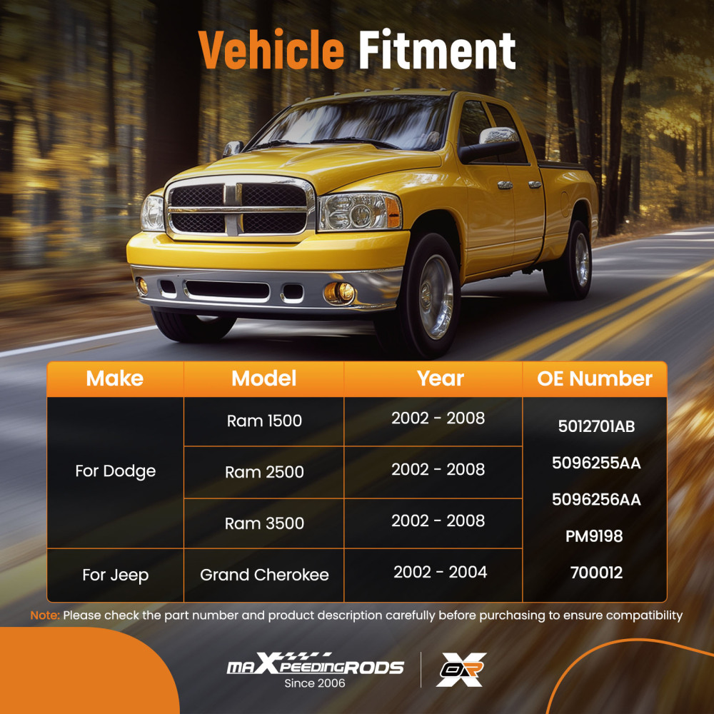 HVAC Blower Motor w/ Fan compatible for Dodge Ram 1500/2500/3500 2002-2008 PM9198 5012701AB