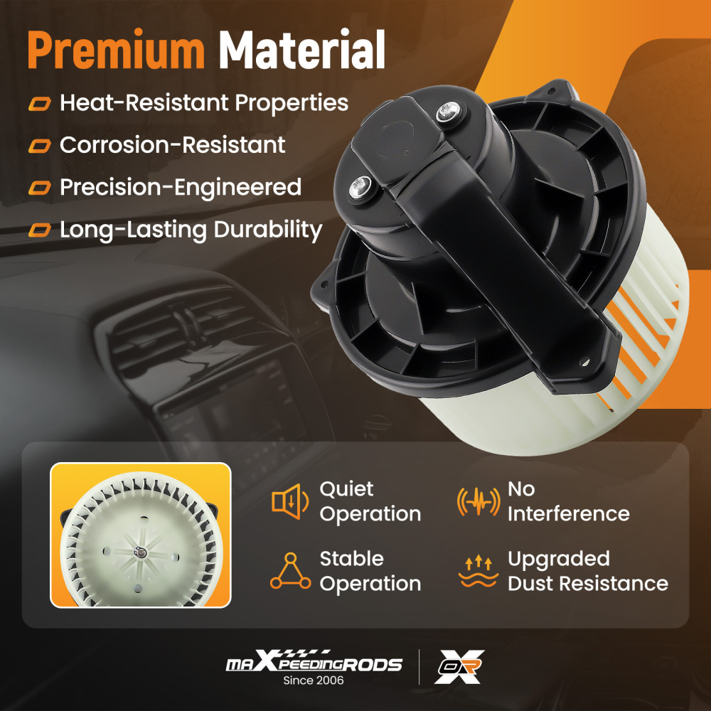 HVAC Blower Motor w/ Fan compatible for Dodge Ram 1500/2500/3500 2002-2008 PM9198 5012701AB