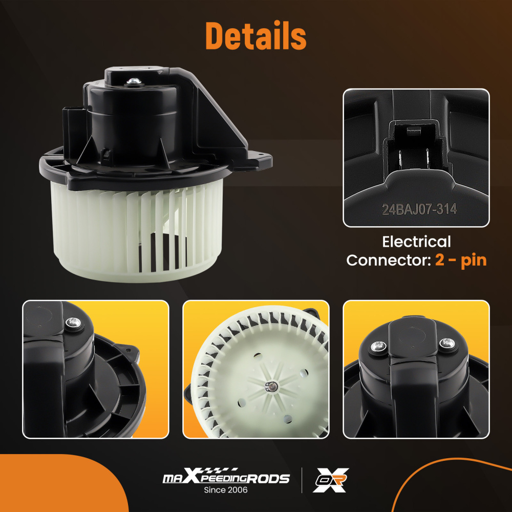 HVAC Blower Motor w/ Fan compatible for Dodge Ram 1500/2500/3500 2002-2008 PM9198 5012701AB