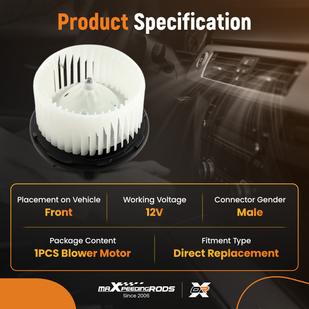 HVAC Blower Motor w/ Wheel compatible for Chevy Silverado/Suburban Compatible for GMC Sierra 700164