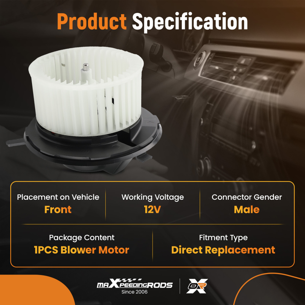 A/C Blower Motor Fan compatible for Audi A3 compatible for VW Jetta/GTI/Passat/Tiguan ‎1K1-819-01