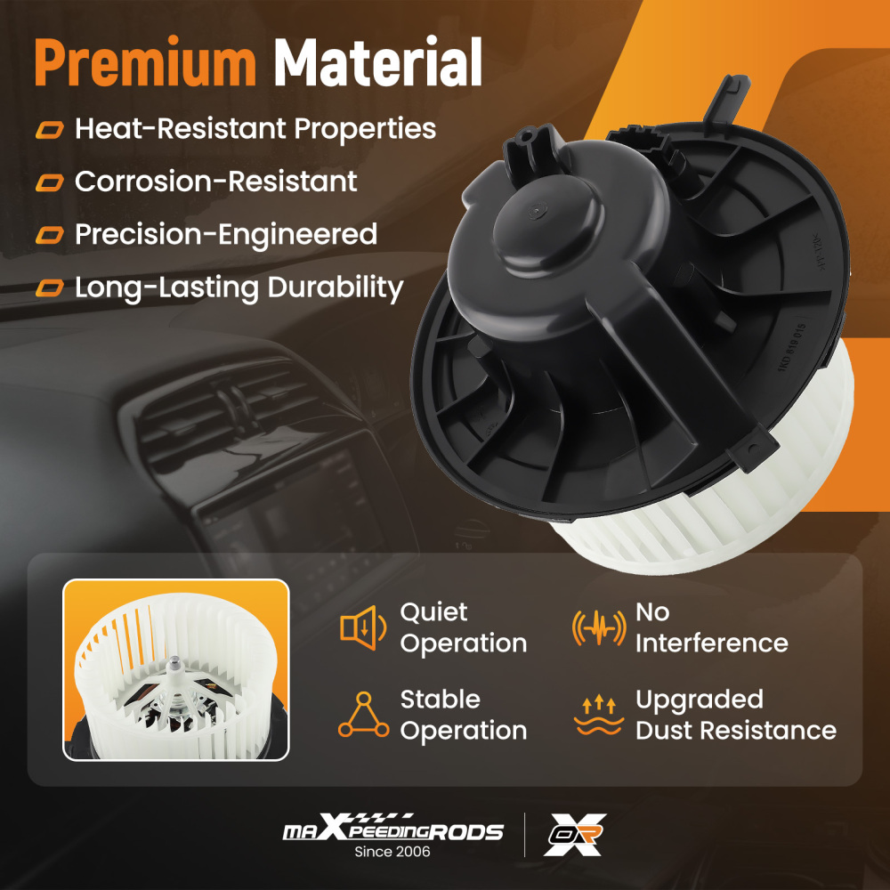 A/C Blower Motor Fan compatible for Audi A3 compatible for VW Jetta/GTI/Passat/Tiguan ‎1K1-819-01