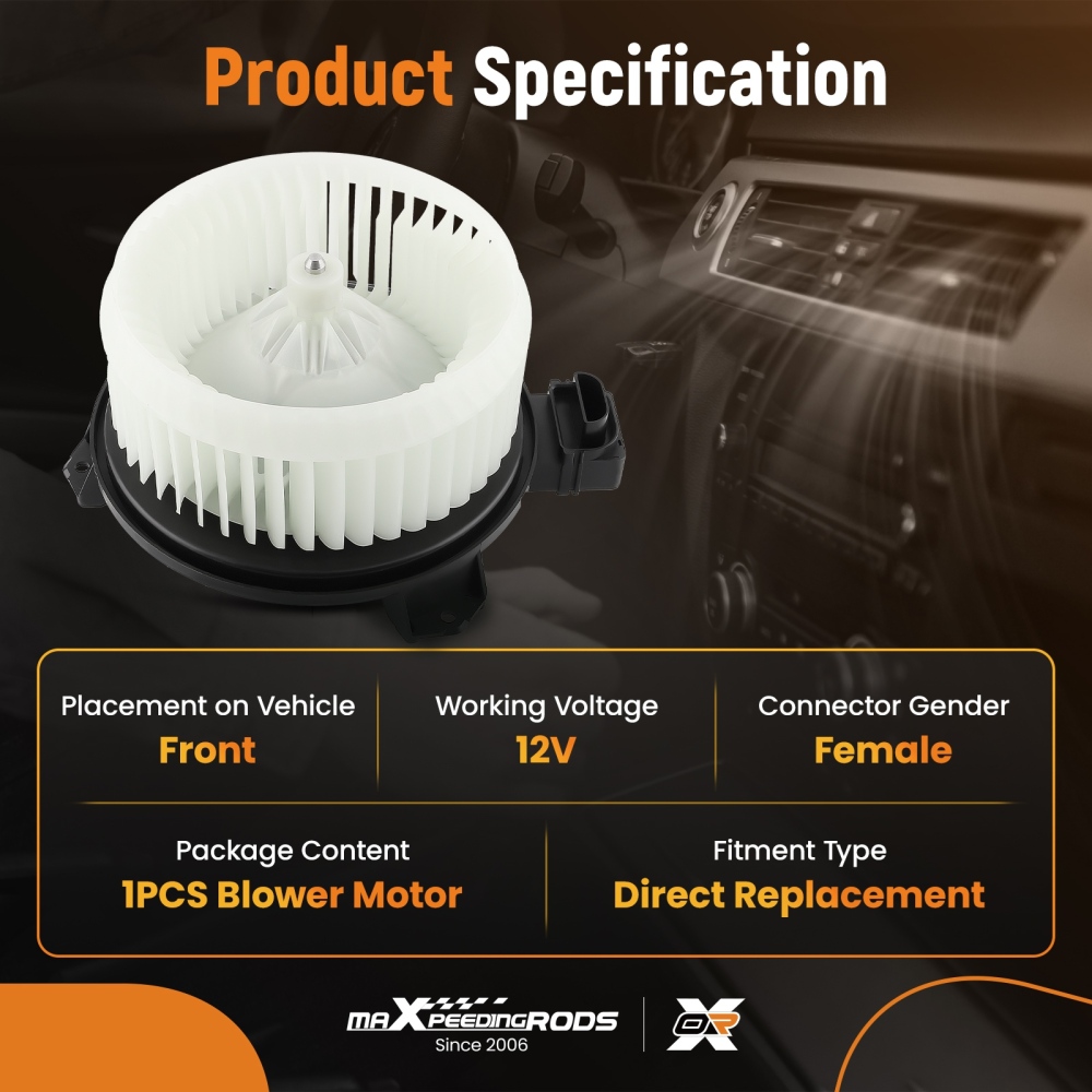 A/C Blower Motor with Fan compatible for Honda Civic compatible for Jeep Wrangler 2006-2011 700194