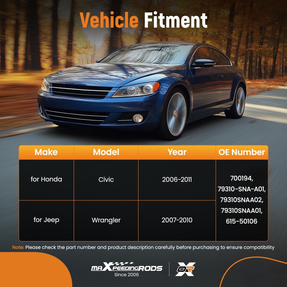 A/C Blower Motor with Fan compatible for Honda Civic compatible for Jeep Wrangler 2006-2011 700194