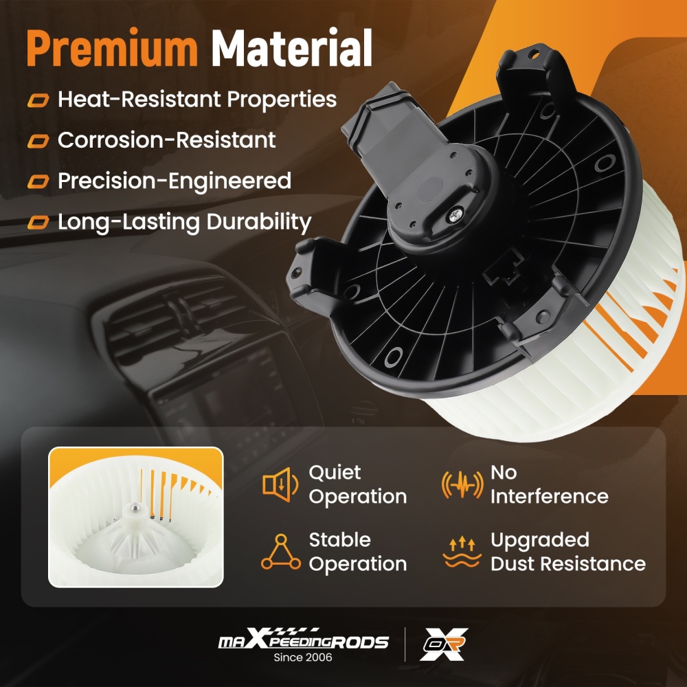 A/C Blower Motor with Fan compatible for Honda Civic compatible for Jeep Wrangler 2006-2011 700194