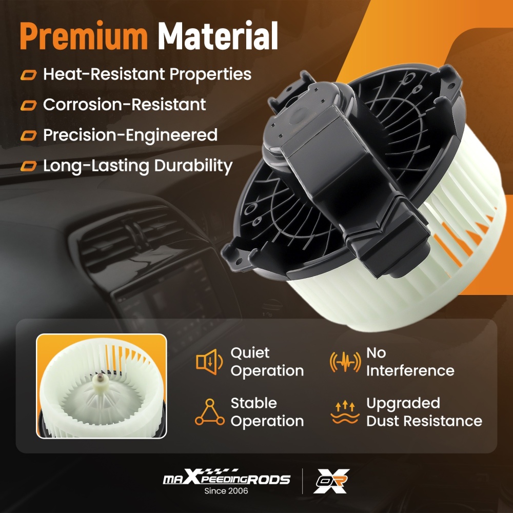 HVAC Heated Blower Motor with Fan compatible for Ram 1500/2500/3500 2009 2010-2018 700203