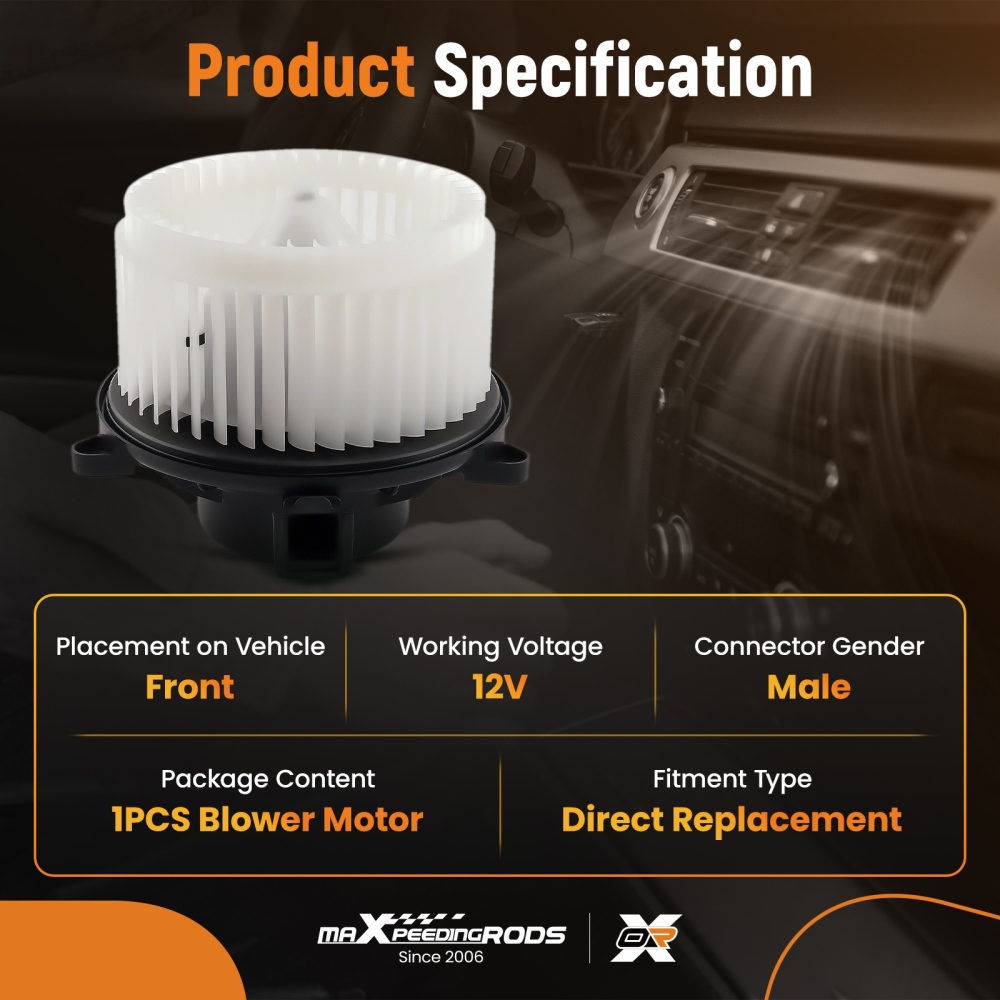 HVAC Blower Motor Fan compatible for Ford Fusion compatible for Lincoln MKZ compatible for Mercury Milan 700270