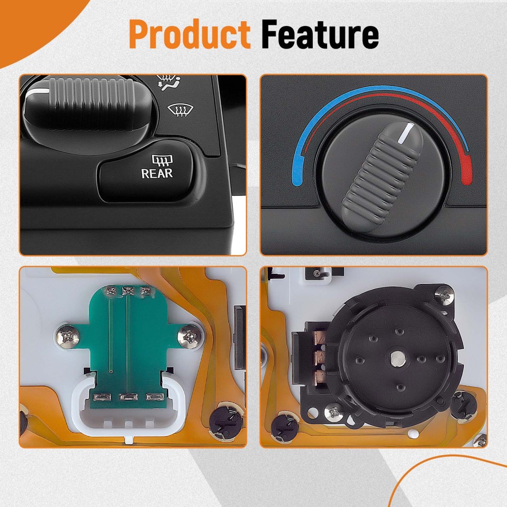 Compatible for AC Heater Control Panel w/ Rear Windshield Heating compatible for Chevy GMC Oldsmobile