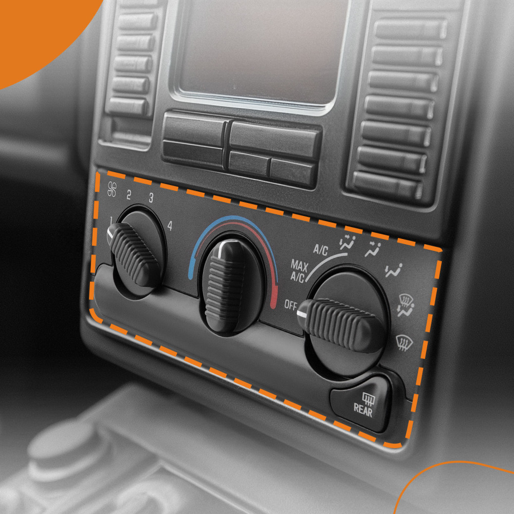 Compatible for AC Heater Control Panel w/ Rear Windshield Heating compatible for Chevy GMC Oldsmobile