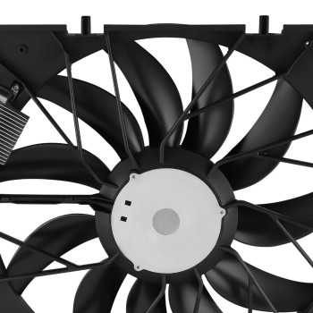 Radiator Cooling Fan Assembly Black compatible for Mercedes W220 CL600 S600 CL55 CL65