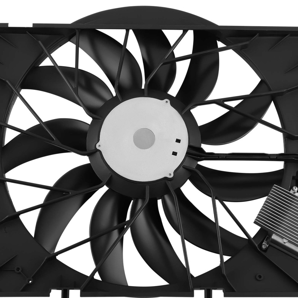 Radiator Cooling Fan Assembly Black compatible for Mercedes W220 CL600 S600 CL55 CL65