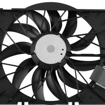 Radiator Cooling Fan Assembly Black compatible for Mercedes W220 CL600 S600 CL55 CL65