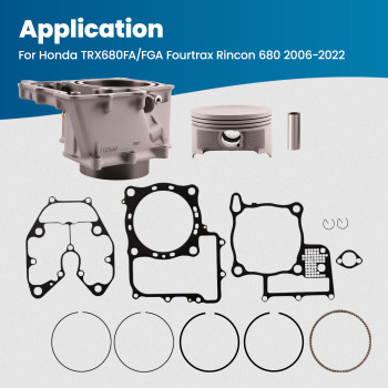 Cylinder Piston Gasket Top End Kit compatible for Honda Pioneer 700 SXS700 M2 M4 2014-2021
