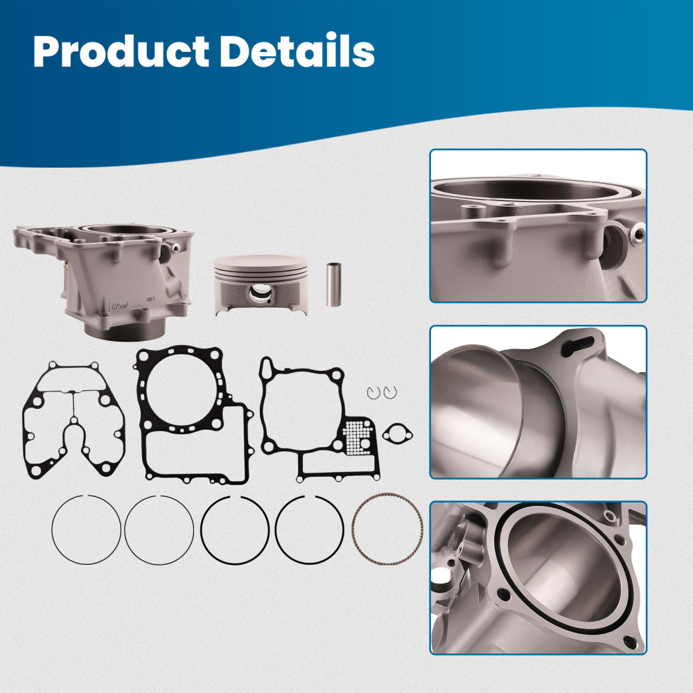 Cylinder Piston Gasket Top End Kit compatible for Honda Pioneer 700 SXS700 M2 M4 2014-2021