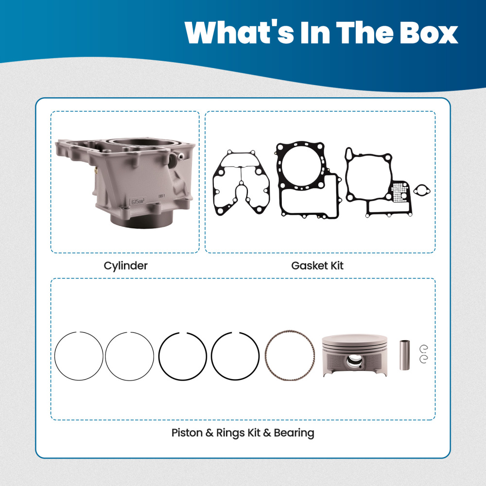 Cylinder Piston Gasket Top End Kit compatible for Honda Pioneer 700 SXS700 M2 M4 2014-2021