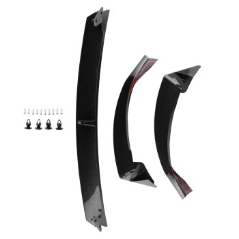 3pcs Front Bumper Lip Spoiler Splitter compatible for Tesla Model Y 2020-2024 w/ Screws