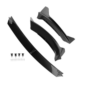 3pcs Front Bumper Lip Spoiler Splitter compatible for Tesla Model Y 2020-2024 w/ Screws