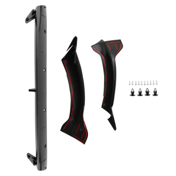 3pcs Front Bumper Lip Spoiler Splitter compatible for Tesla Model Y 2020-2024 w/ Screws