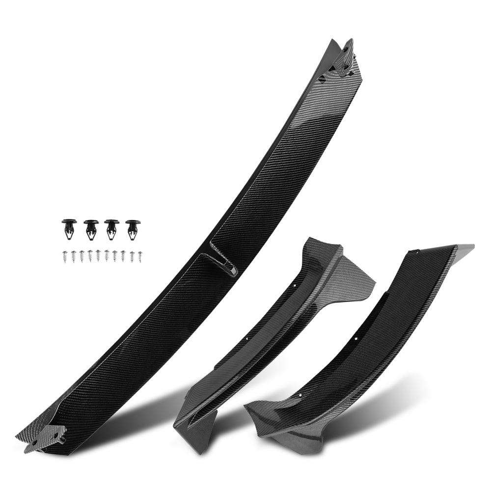 3pcs Front Bumper Lip Spoiler Splitter compatible for Tesla Model Y 2020-2024 w/ Screws