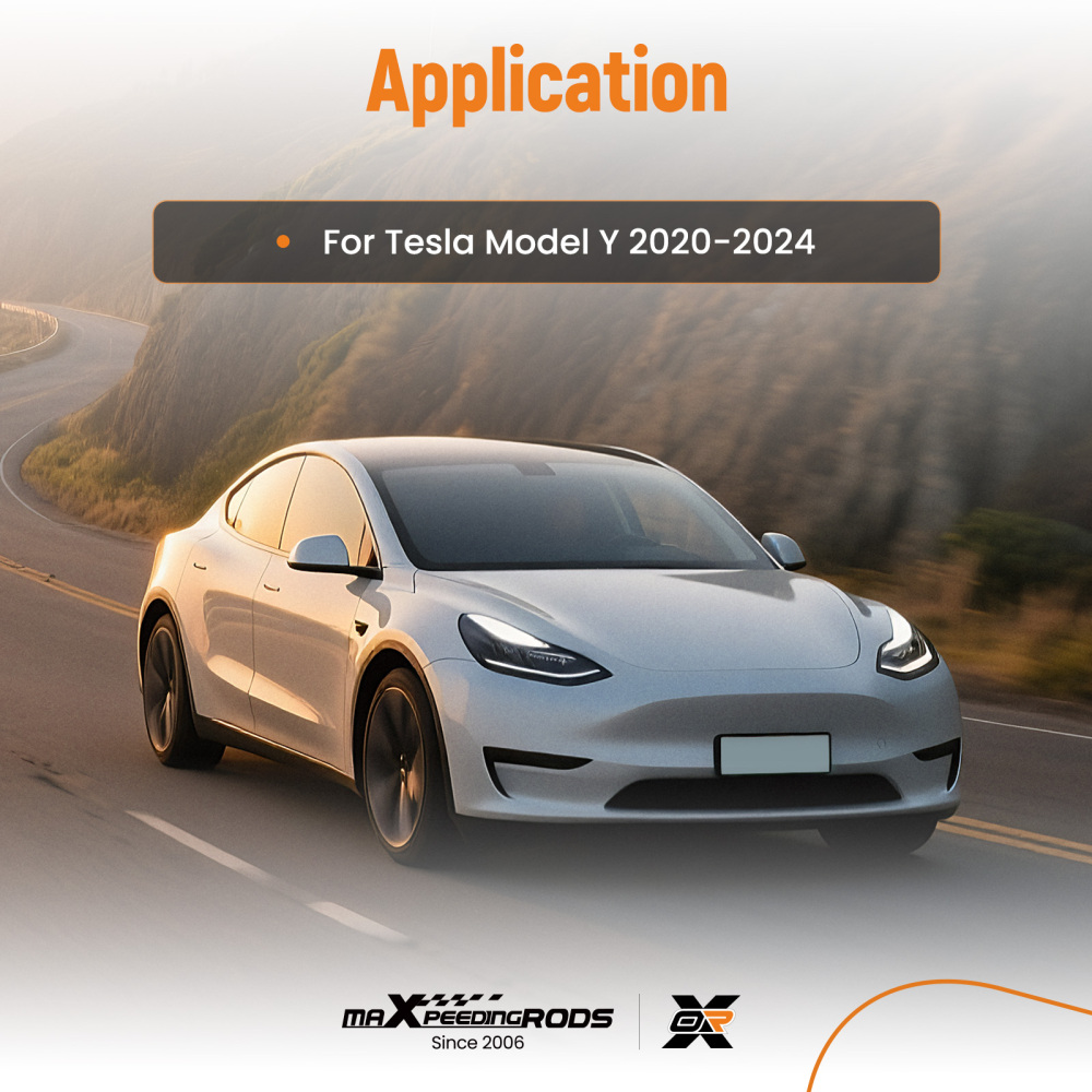 3pcs Front Bumper Lip Spoiler Splitter compatible for Tesla Model Y 2020-2024 w/ Screws