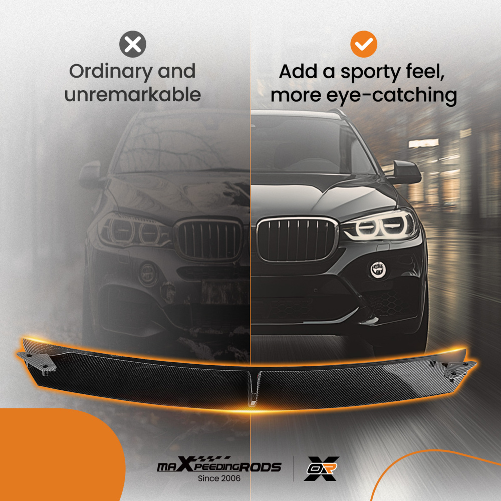 3pcs Front Bumper Lip Spoiler Splitter compatible for Tesla Model Y 2020-2024 w/ Screws