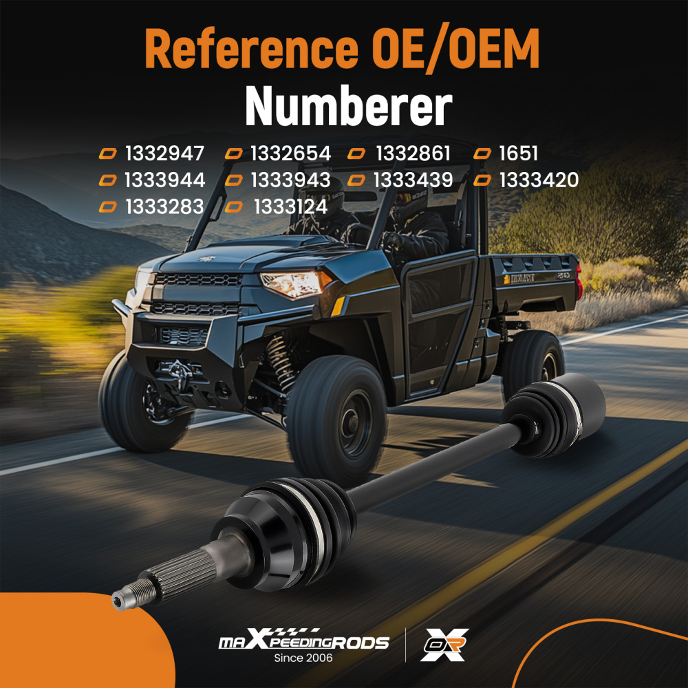 Rear Left /Right Complete CV Joint Axle compatible for Polaris Ranger 1000 Crew 570 1332947