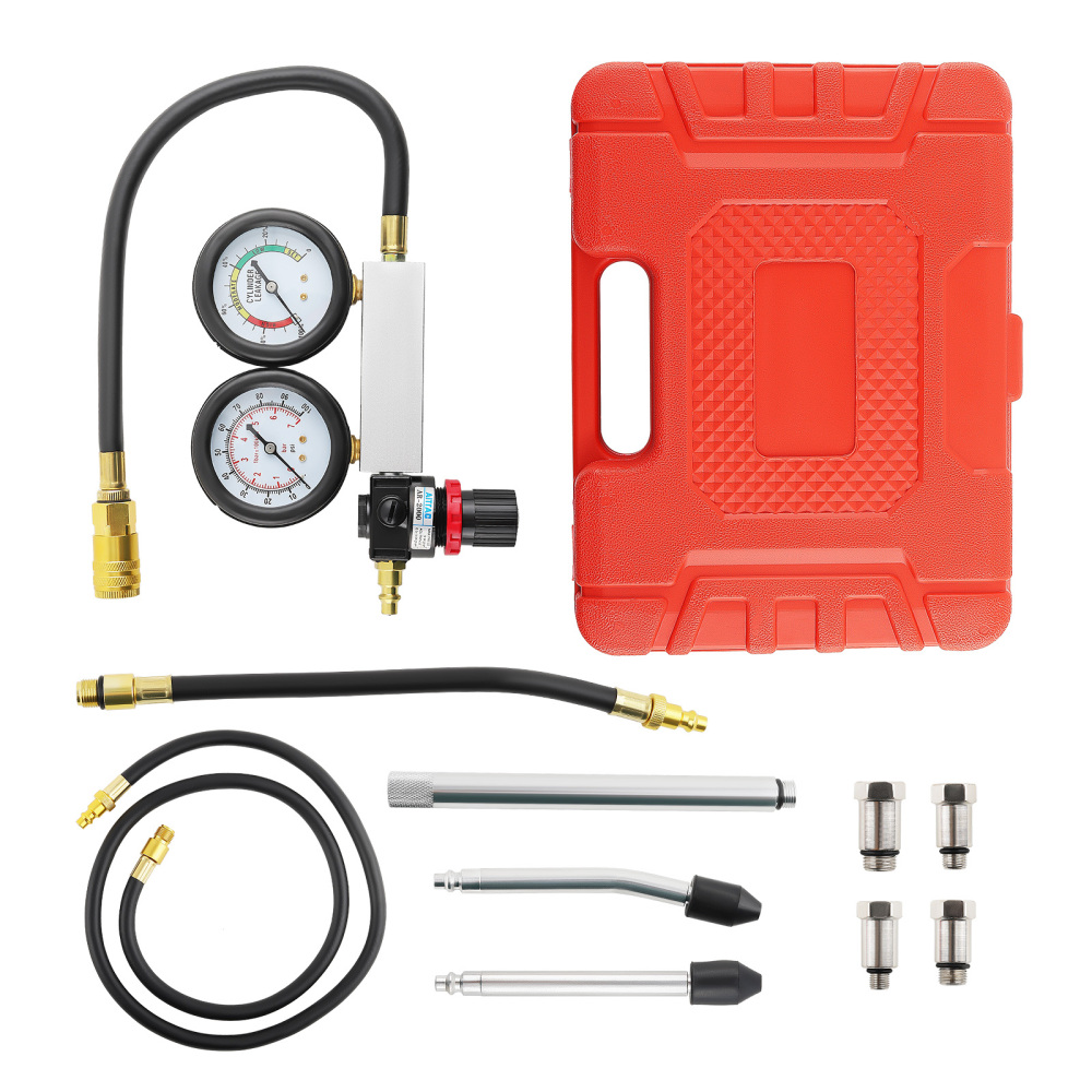 Engine Cylinder Leak Down Tester Kit for Pressure Check and Leakage Rate Test