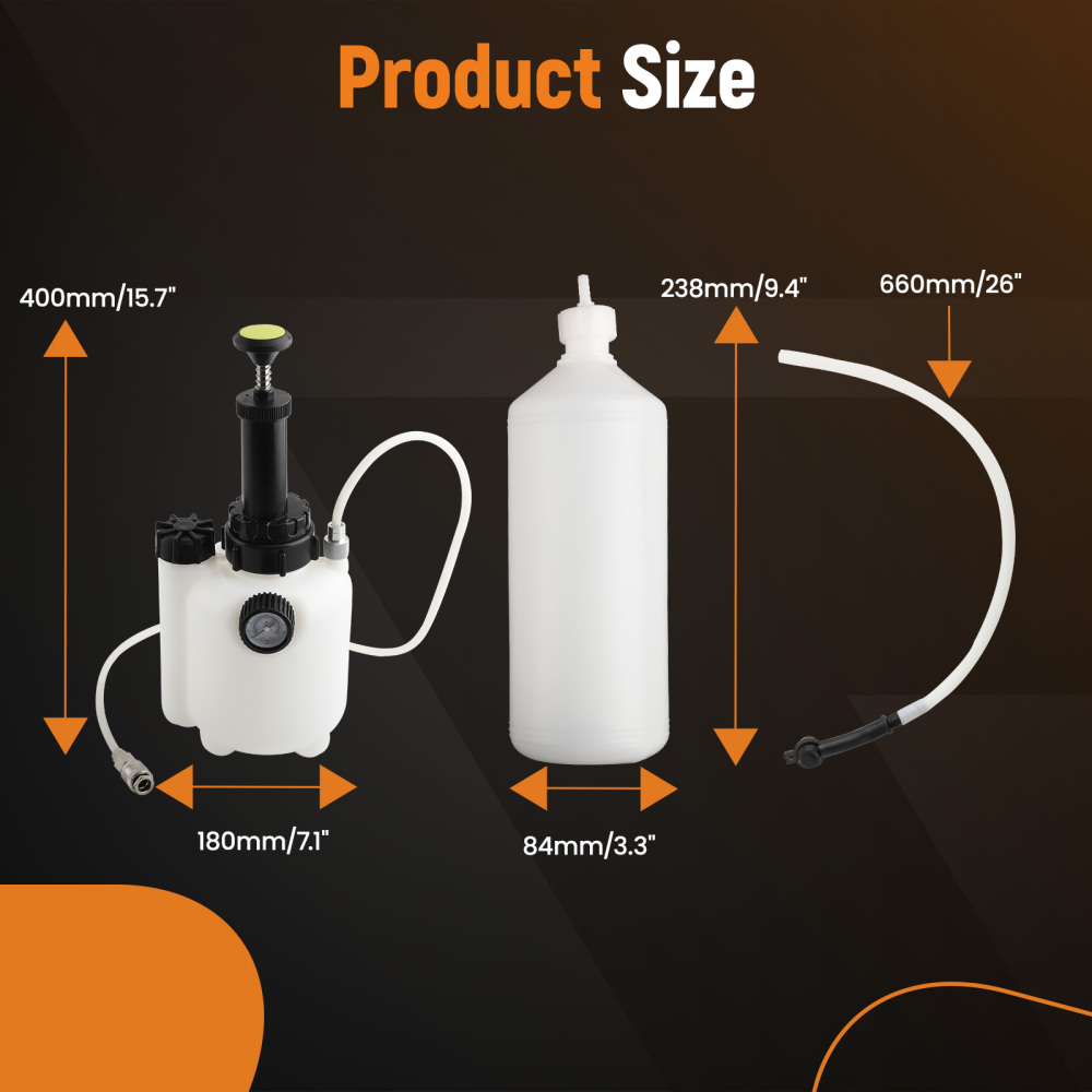 3L Manual Brake Clutch Bleedung System Fluid Bleed Tool Bleeder KitAdapter