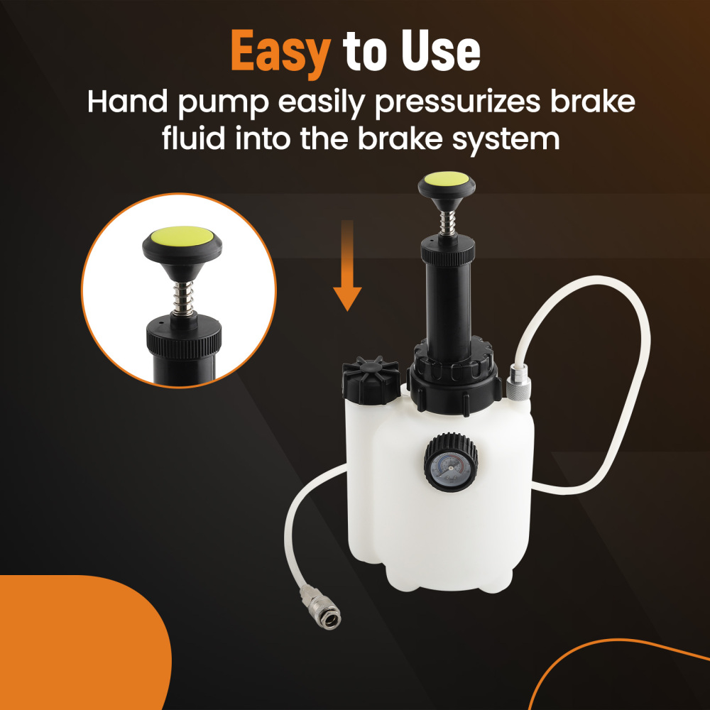 3L Manual Brake Clutch Bleedung System Fluid Bleed Tool Bleeder KitAdapter