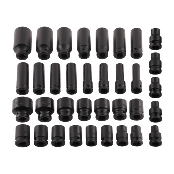 35Pcs 1/2 Metric Drive Deep Impact Socket Tools Kit Garage Workshop 8-30 32m