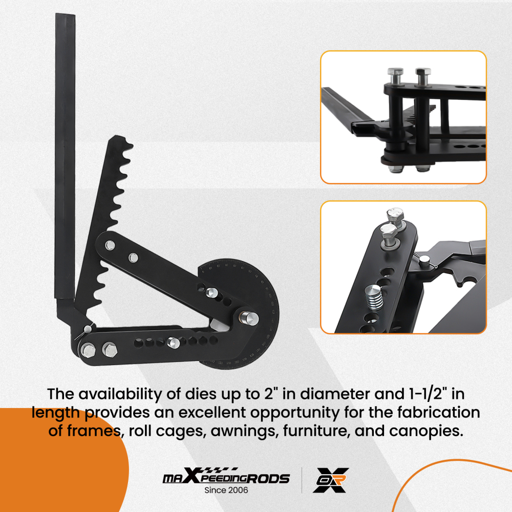 Steel Ratcheting Manual Pipe and Tube Bender Bends up to 2 diameter tubing