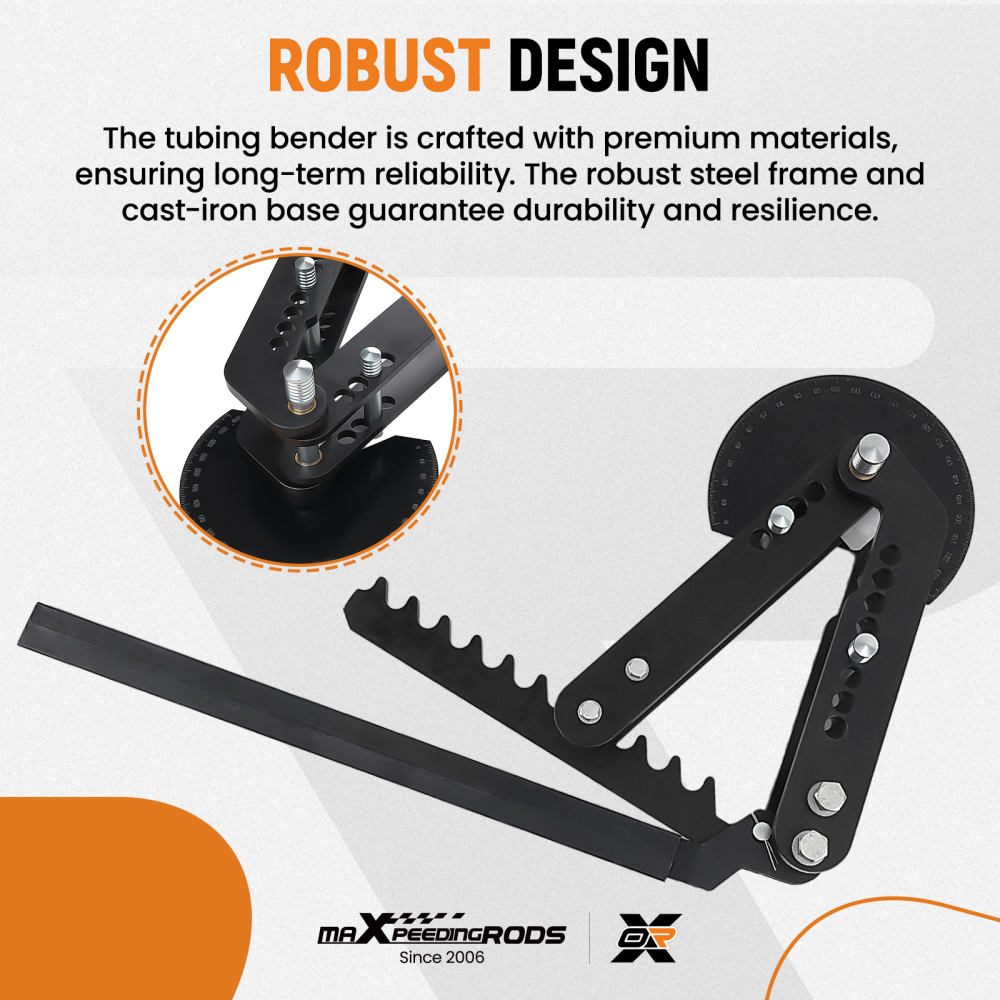 Steel Ratcheting Manual Pipe and Tube Bender Bends up to 2 diameter tubing