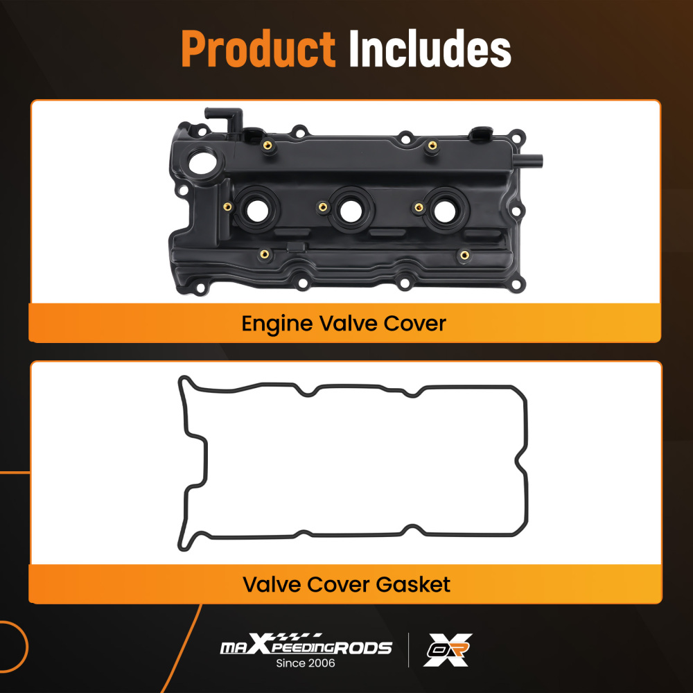 Valve Cover w/Gasket compatible for Nissan Maxima Altima Quest Murano 3.5L V6 VQ35DE 02-09