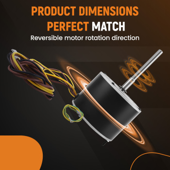 W51-14CJA1-02 Condenser Fan Motor 1/4 HP 208/230V 1075RPM Reversible Replacement