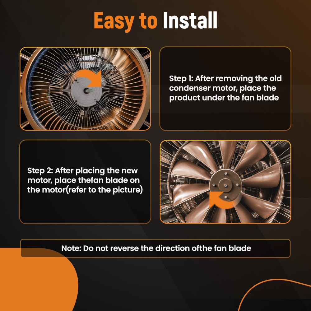 W51-14CJA1-02 Condenser Fan Motor 1/4 HP 208/230V 1075RPM Reversible Replacement