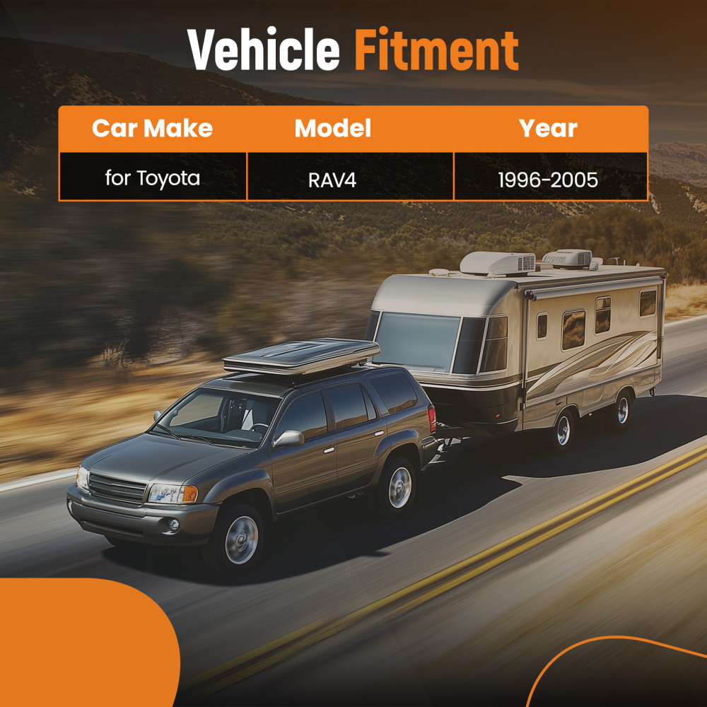 Class 3 Trailer Hitch Rear Tow 2in Receiver compatible for Toyota Rav4 1996-2005 4000lbs