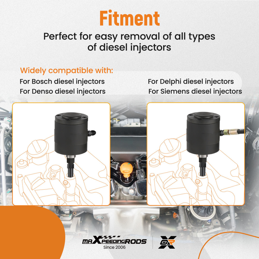 Diesel Injector Puller Pneumatic Injector Extractor Puller Tool Kit  19 Adapters