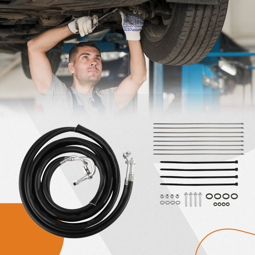 Rear compatible for AC Air Conditioning Line Set AT34653 compatible for Acadia Traverse compatible for Enclave 2007-2017