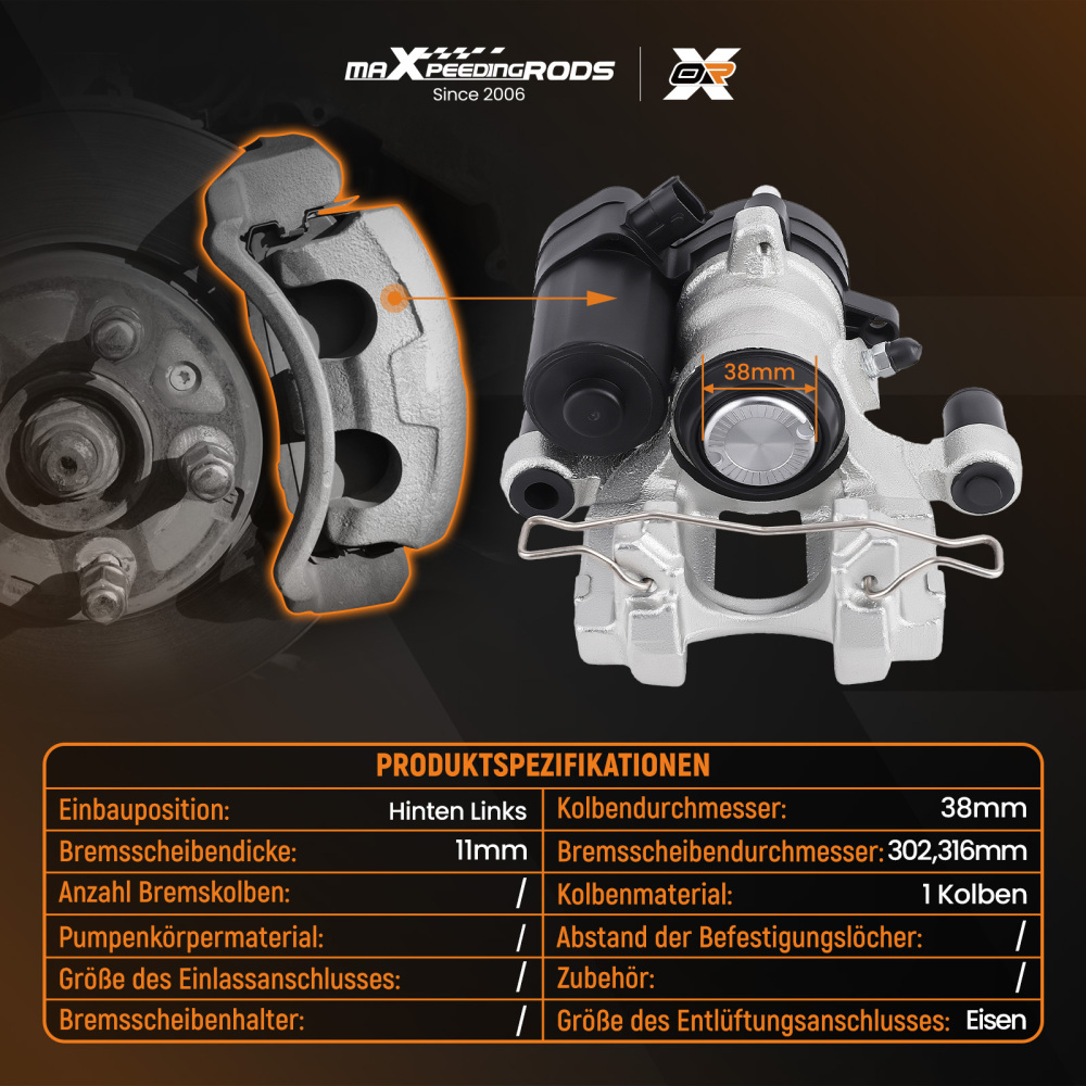 1 Pinza freno Posteriore Sx Sinistro compatibile per Ford Mondeo V 2023 2.0 TDCi 4x4 2268043
