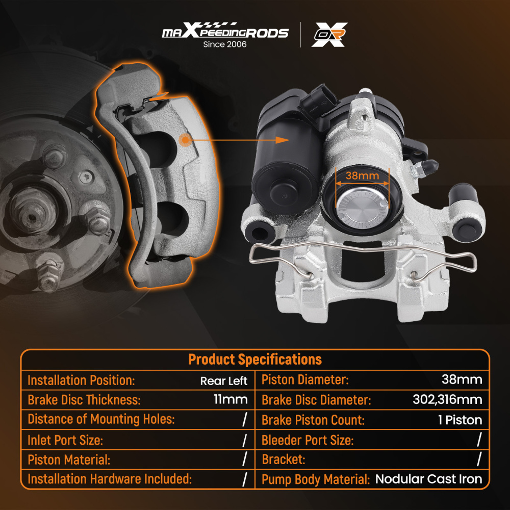 1 Pinza freno Posteriore Sx Sinistro compatibile per Ford Mondeo V 2023 2.0 TDCi 4x4 2268043