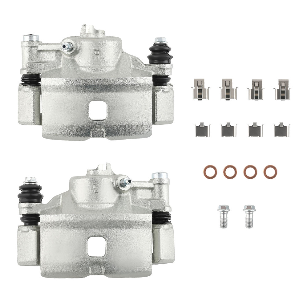 2Pcs Brake Caliper w/ Bracket Front Sides compatible for Honda CRX Base 1990-1991 19B1379